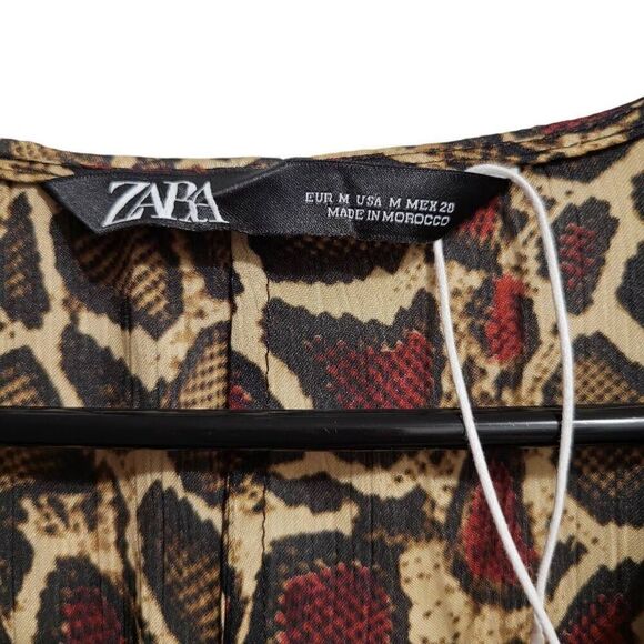 Zara Ruffled Animal Print Dress bloggers favorite Size: M - Picture 4 of 6